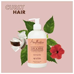 SheaMoisture Conditioner Curl Shine Silicone for Curly Hair Coconut Hibiscus Moisturize & Define 13oz