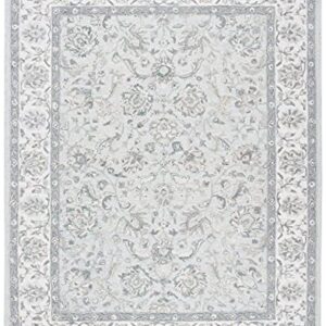 SAFAVIEH Glamour Collection 9' x 12' Light Blue/Ivory GLM628M Handmade Premium Wool Area Rug