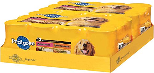 Pedigree Meaty Ground Dinner Multipack Chicken And Beef Dog Food 13.2 Ounces (Two 12-Can Cases)