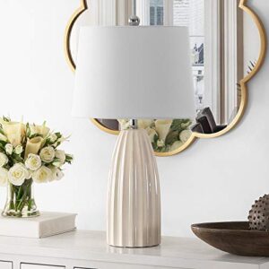 SAFAVIEH Lighting Collection Kayden Modern Ivory Ceramic 26-inch Bedroom Living Room Home Office Desk Nightstand Table Lamp (LED Bulb Included)