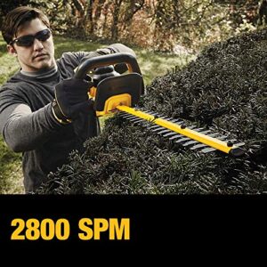 DEWALT 20V MAX* Cordless Hedge Trimmer, 5.0 Ah, 22-Inch (DCHT820P1)