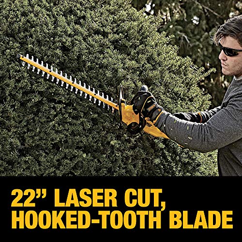 DEWALT 20V MAX* Cordless Hedge Trimmer, 5.0 Ah, 22-Inch (DCHT820P1)