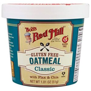 bob’s red mill gluten free oatmeal cup classic with flax & chia (pack of 12) by bob’s red mill