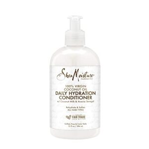 sheamoisture daily hydrating conditioner for all hair types 100% virgin coconut oil sulfate-free 13 oz (packaging may vary)