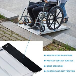 FACHNUO TOOL Wheelchair Ramp 3ft Portable Non-Skid Threshold Ramp 28.3" W x 36''L Aluminum Wheel Chair Ramp for Home Steps Access Entry Doorways with 800lbs Load Capacity