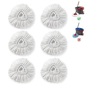 6 pack mop replacement head refill for spin mop power refill easy cleaning microfiber