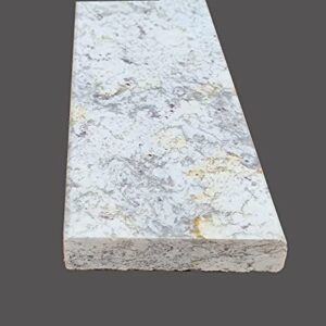 TR Stones River White Granite Threshold | Marble Saddle | Beveled (42" x 4")