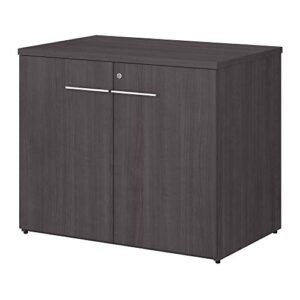 bush business furniture office 500 storage cabinet with doors-assembled, 36w, storm gray