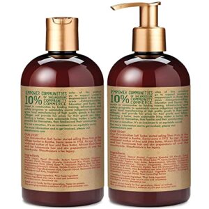 Shea Moisture Shampoo and Conditioner Set, Manuka Honey, Mafura Oil, Baobab Oil & Fig Extract, Hydrate + Replenish, Vitamin C, Sulfate Free & Hair Color Safe, Deep Conditioning, 13 Fl Oz Ea