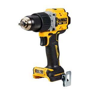 dewalt 20v max hammer drill, 1/2″, cordless and brushless, compact with 2-speed setting, bare tool only (dcd805b)