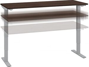 bush business furniture move 40 electric standing height adjustable desk, 72w x 30d, black walnut
