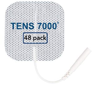 tens 7000 official tens unit replacement pads – 48 pack, premium quality otc tens unit pads, 2″ x 2″ – compatible with most tens machines, replacement electrodes value pack