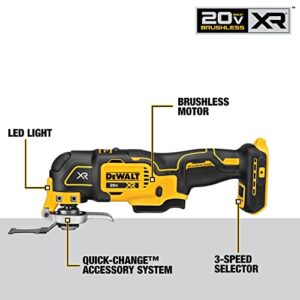 DEWALT 20V MAX* XR Oscillating Tool Kit, 3-Speed (DCS356C1)