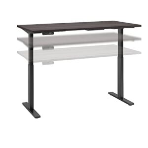 bush business furniture move 60 series height adjustable standing desk, 60w x 30d, storm gray with black base