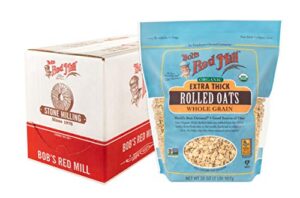 bob’s red mill organic extra thick rolled oats, 32-ounce (pack of 4)