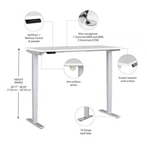 Bush Business Furniture Move 40 Series Height Adjustable Desk, 60W x 30D, White