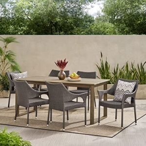 Christopher Knight Home 315605 Aggie Dining Set, Gray