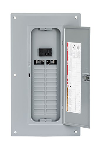 Square D - HOM2448M125PC Homeline 125 Amp 24-Space 48-Circuit Indoor Main Breaker Load Center with Cover (Plug-on Neutral Ready),