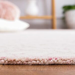 Safavieh Blossom Collection 8' x 10' Pink/Ivory BLM106U Handmade Damask Wool Area Rug