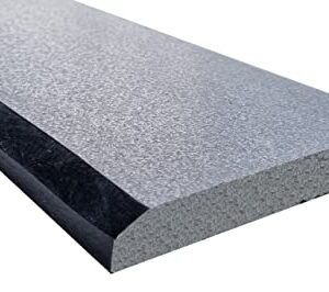 TR Stones Absolute Black Granite Threshold | Leather Finish | Beveled ( 48" x 4" )