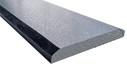 TR Stones Absolute Black Granite Threshold | Leather Finish | Beveled ( 48" x 4" )