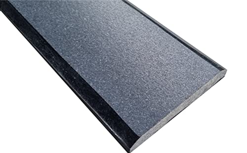 TR Stones Absolute Black Granite Threshold | Leather Finish | Beveled ( 48" x 4" )