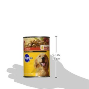 PEDIGREE CHOICE CUTS IN GRAVY Adult Canned Soft Wet Dog Food with Beef, 22 oz. Cans 12 Pack