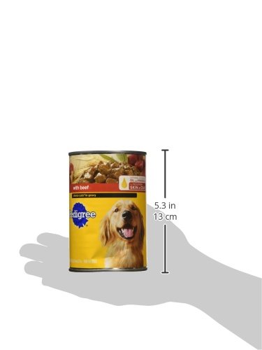 PEDIGREE CHOICE CUTS IN GRAVY Adult Canned Soft Wet Dog Food with Beef, 22 oz. Cans 12 Pack