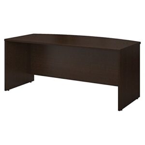 bush business furniture series c 72w x 36d bow front desk in mocha cherry