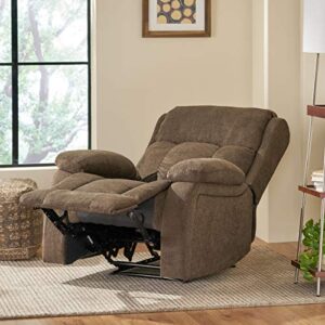 Christopher Knight Home Lindale Massage Recliner, Brown + Black 35.25D x 38.5W x 40.5H in