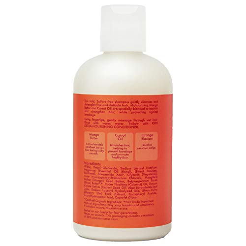 SheaMoisture Extra-Nourishing Shampoo hair care for Kids Mango Carrot with Shea Butter 8 oz