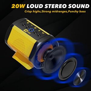 Bluetooth Speaker Fit for DeWALT 18v 20v Max Including 20-60v Flexvolt Battery for Worksite, Camping and Parties (Battery not Included)