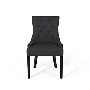 christopher knight home cheney dining chair,textile, gray + dark brown