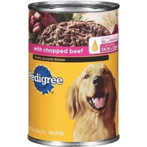 dog food, ground beef, 22-oz. can