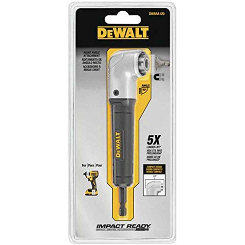 DEWALT Right Angle Attachment, Impact Ready (DWARA120), Black