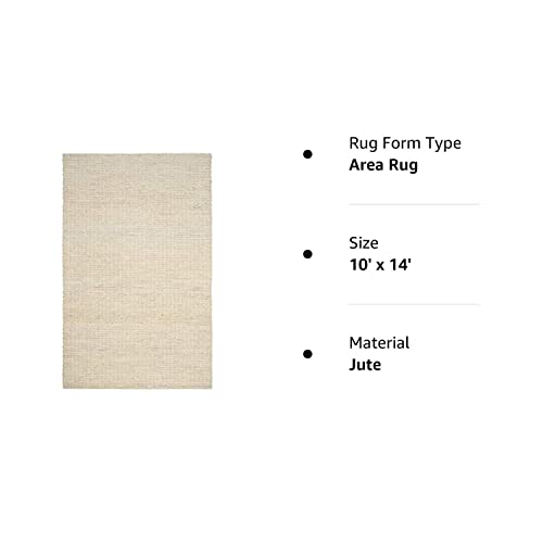 Safavieh Natural Fiber Collection 10' x 14' Ivory NF750A Handmade Farmhouse Premium Jute Area Rug