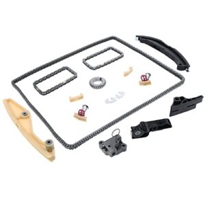 A-Premium Engine Timing Chain Kit W/Tensioner [fits DOHC, 6Cyl 3.7L 3.5L] Compatible with Ford F-150, Explorer Mustang 11-17, Edge, Taurus 13-19, Transit-150 15-17 & Lincoln MKS MKZ 13-16, MKX 11-16