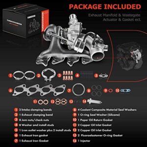 A-Premium Turbo Turbocharger and Complete Installation Kits Compatible with Buick, Chevy Vehicles - 1.4L Turbo - Encore 2013-2021, Cruze 2011-2019, Sonic 2012-2020, Trax 2013-2021 - Replaces 55565353