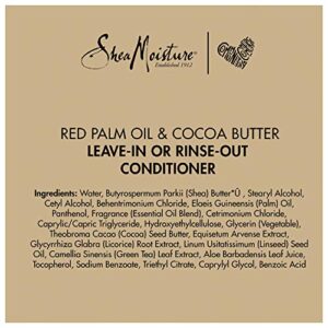 Sheamoisture Conditioner for Curly Hair Red Palm Oil and Cocoa Butter with Flaxseed Oil 13 oz