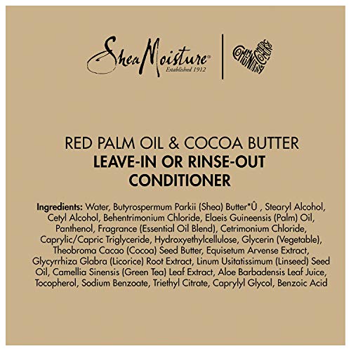 Sheamoisture Conditioner for Curly Hair Red Palm Oil and Cocoa Butter with Flaxseed Oil 13 oz