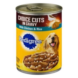 pedigree choice cuts in gravy chicken & rice wet dog food (pack of 6)