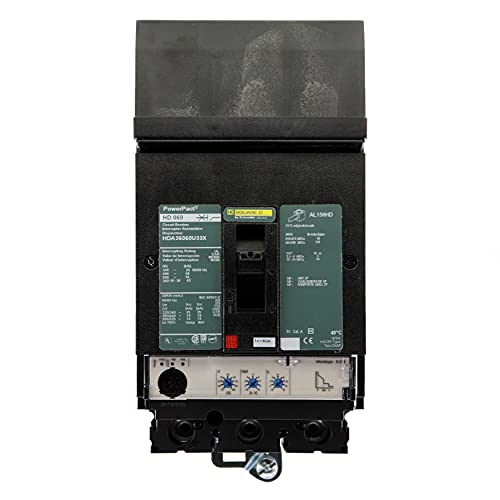 Square D HDA36060U33X Circuit Breaker, H-Frame, Micrologic 3.2S Trip, 3-Pole, 600V, 60A