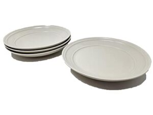 10″ 4 pack porcelain courtland dinner plates off white threshold