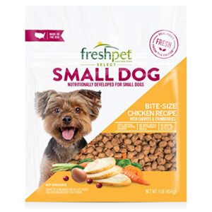 freshpet healthy & natural food for small dogs/breeds, fresh grain free chicken recipe, 1lb