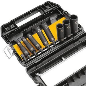 DEWALT Impact Socket Set, SAE, 1/2-Inch, 10-Piece (DW22812)