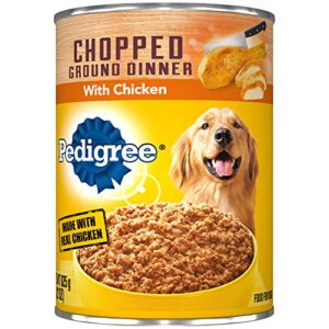 pedigree chopped ground dinner with chicken canned dog food 22 ounces