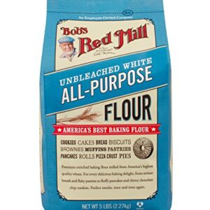 Bob's Red Mill Unbleached White All-Purpose Baking Flour, 5-pound