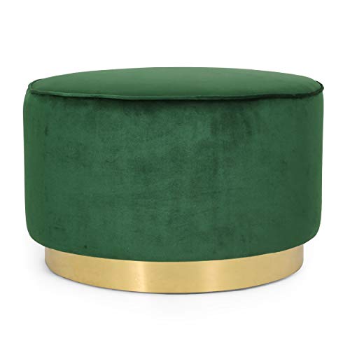 Christopher Knight Home Croton Ottoman, Emerald + Gunmetal