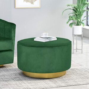 Christopher Knight Home Croton Ottoman, Emerald + Gunmetal