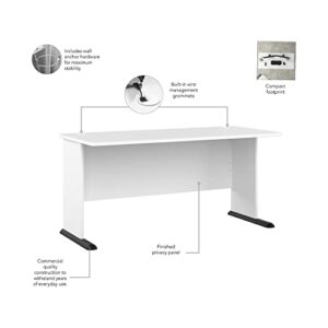 Bush Business Furniture Studio A Gaming Desk, 60W, White